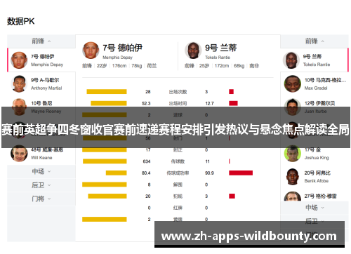 赛前英超争四冬窗收官赛前速递赛程安排引发热议与悬念焦点解读全局