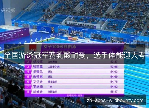 全国游泳冠军赛乳酸耐受，选手体能迎大考